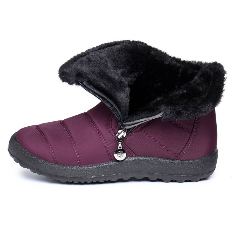 Impermeable Forro Cálido Invierno Nieve Tobillo Casual Mujer Botas