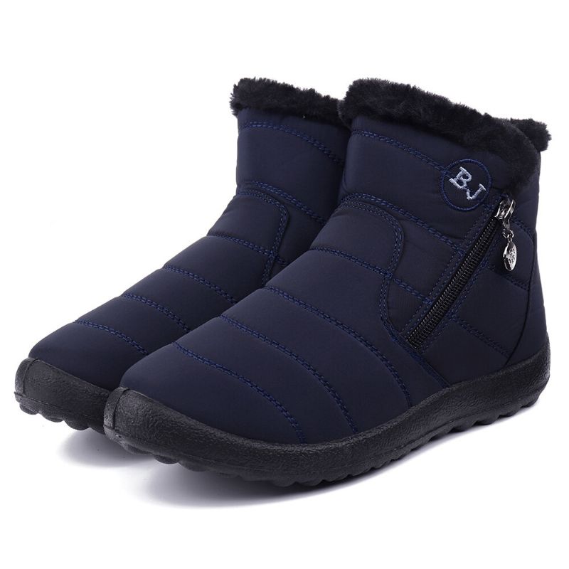 Impermeable Forro Cálido Invierno Nieve Tobillo Casual Mujer Botas