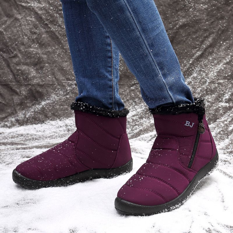 Impermeable Forro Cálido Invierno Nieve Tobillo Casual Mujer Botas