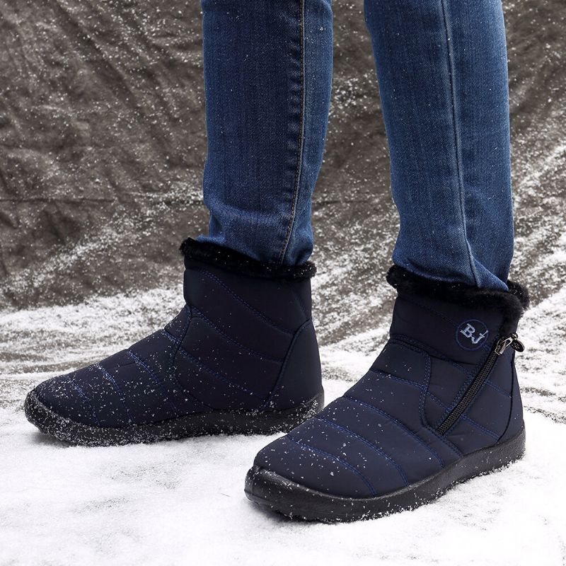 Impermeable Forro Cálido Invierno Nieve Tobillo Casual Mujer Botas