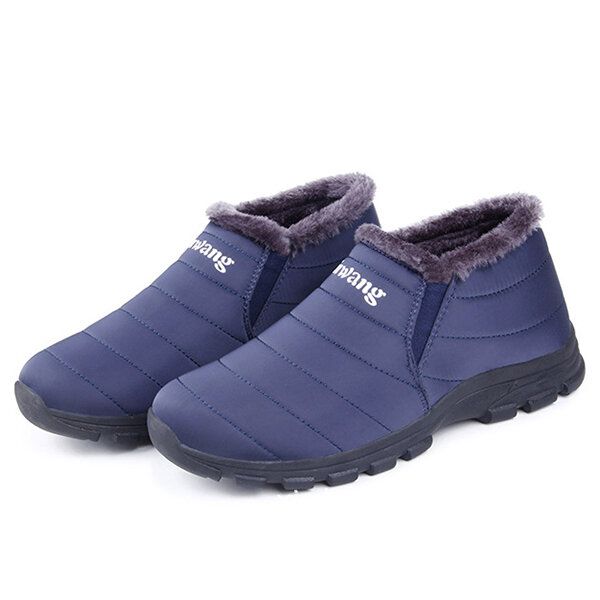 Impermeable Mantener Abrigado Suela Suave Resbalón En Cálidos Botines Casuales