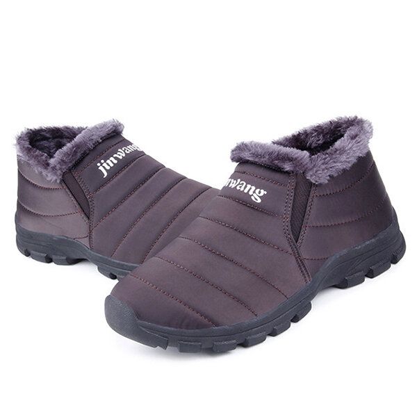 Impermeable Mantener Abrigado Suela Suave Resbalón En Cálidos Botines Casuales