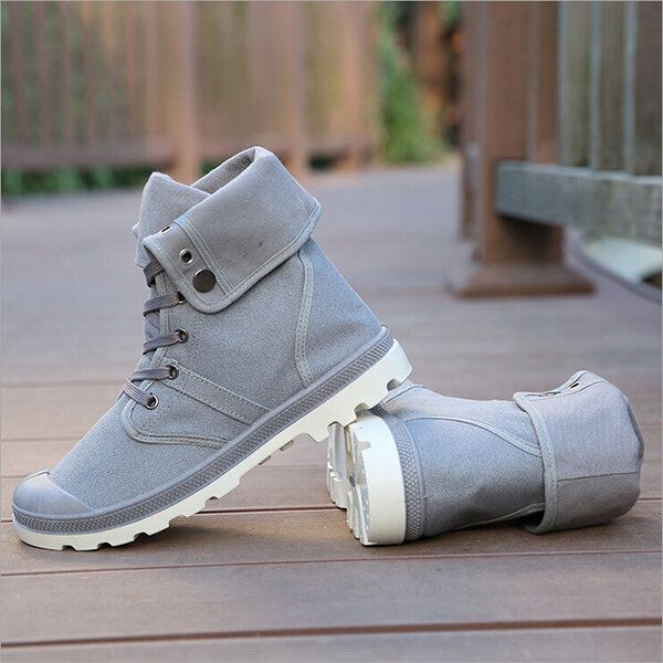 New Fashion Men Casual High Top Canvas Shoes Zapatillas Deportivas Con Cordones Al Aire Libre Zapatos