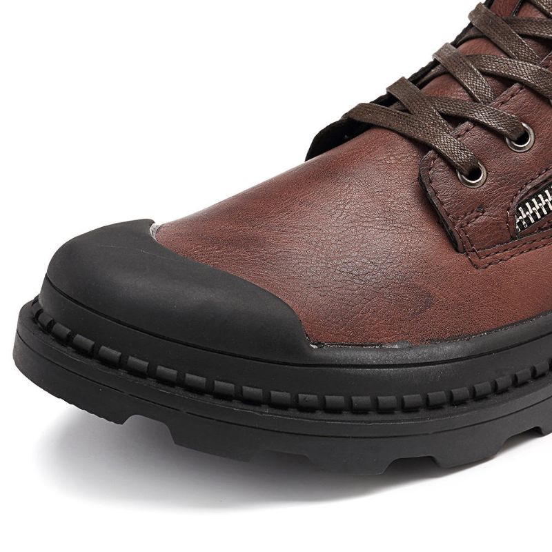 Ocio Al Aire Libre Zapatos De Cuero Cómodos Botines Para Hombres