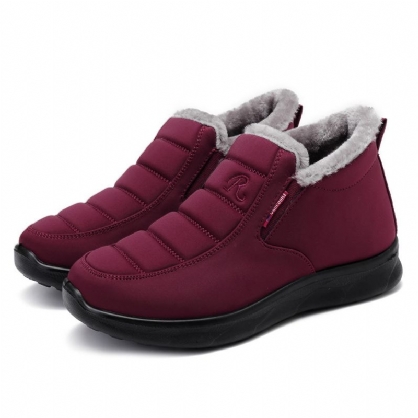 Zapatos De Invierno Para Mujer Botas De Nieve De Color Sólido