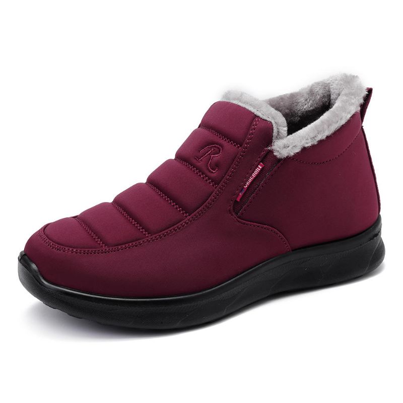 Zapatos De Invierno Para Mujer Botas De Nieve De Color Sólido