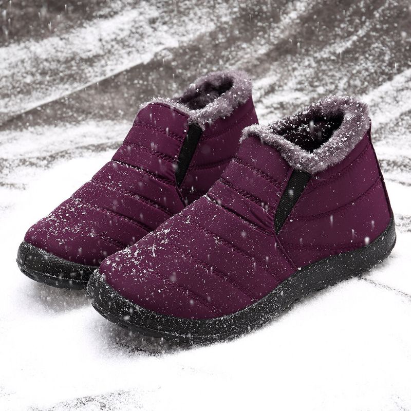 Zapatos De Nieve Para Mujer Impermeables Cálidos Cómodos Botines Para La Nieve