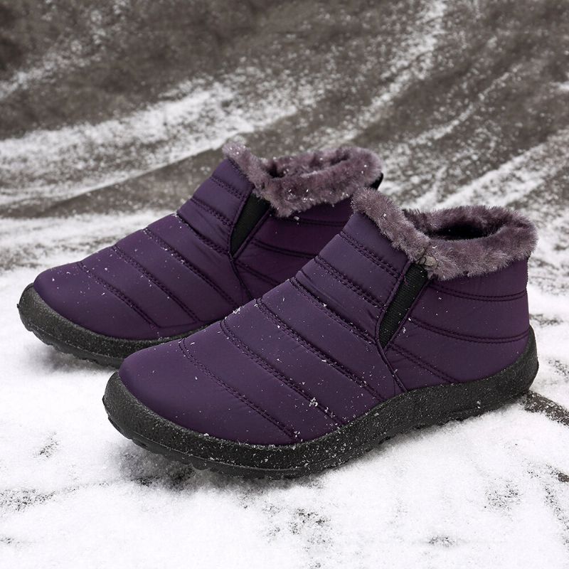 Zapatos De Nieve Para Mujer Impermeables Cálidos Cómodos Botines Para La Nieve