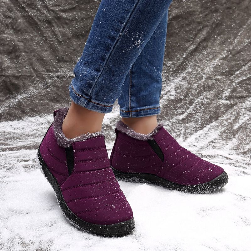 Zapatos De Nieve Para Mujer Impermeables Cálidos Cómodos Botines Para La Nieve