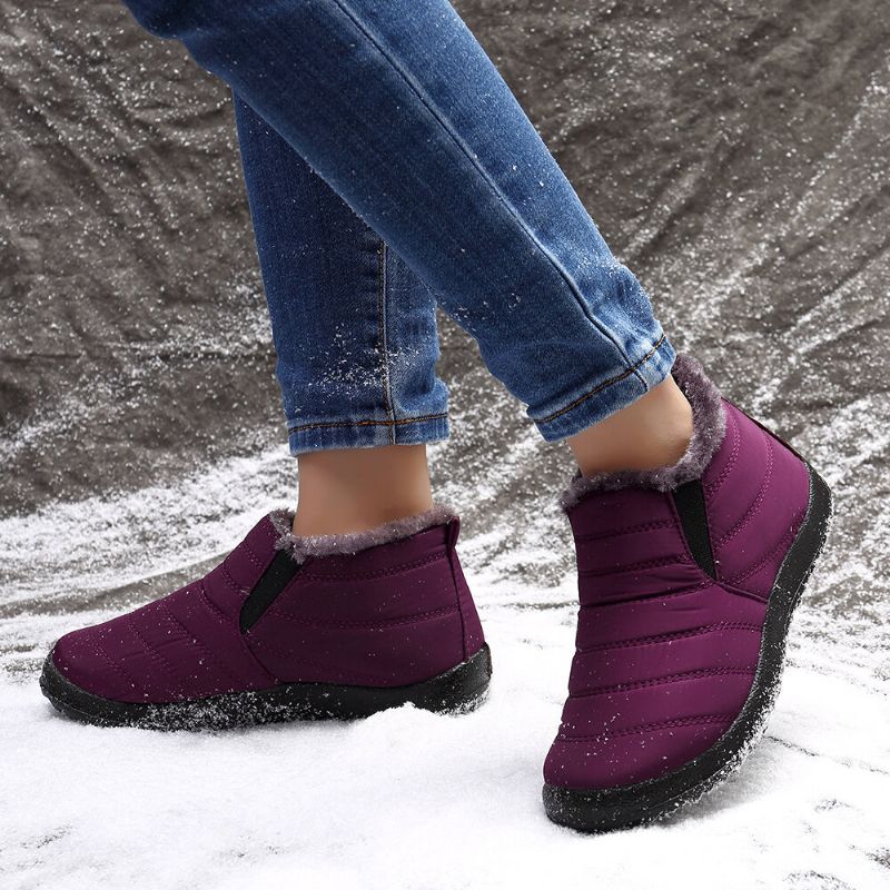 Zapatos De Nieve Para Mujer Impermeables Cálidos Cómodos Botines Para La Nieve