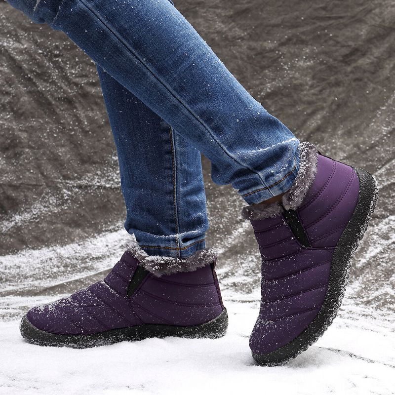 Zapatos De Nieve Para Mujer Impermeables Cálidos Cómodos Botines Para La Nieve