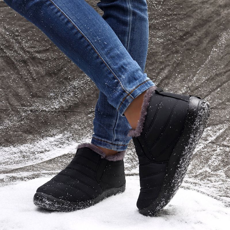 Zapatos De Nieve Para Mujer Impermeables Cálidos Cómodos Botines Para La Nieve