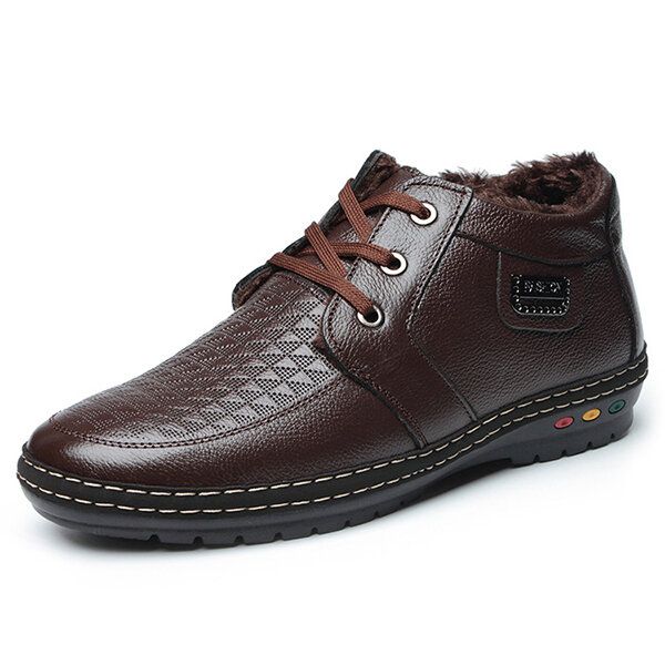 Zapatos Oxford De Alta Calidad Con Forro De Piel De Cuero Genuino De Negocios Informales Para Hombres