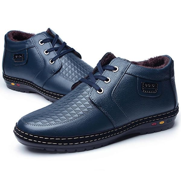 Zapatos Oxford De Alta Calidad Con Forro De Piel De Cuero Genuino De Negocios Informales Para Hombres