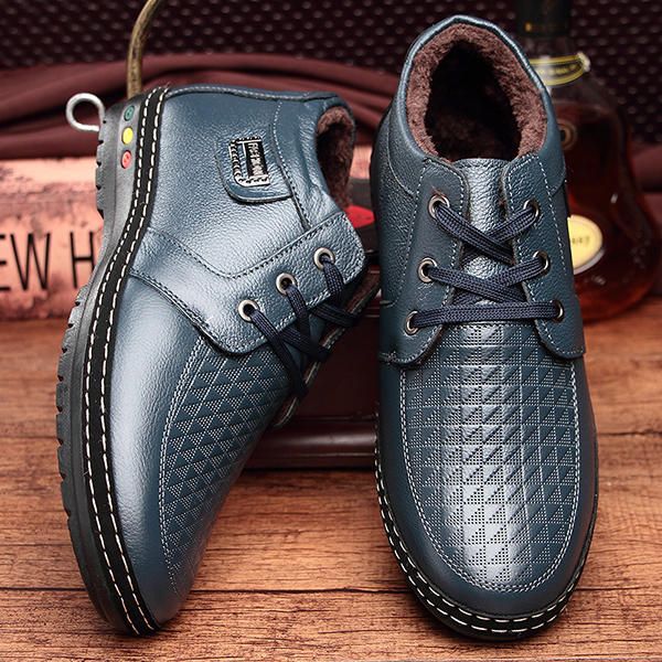 Zapatos Oxford De Alta Calidad Con Forro De Piel De Cuero Genuino De Negocios Informales Para Hombres