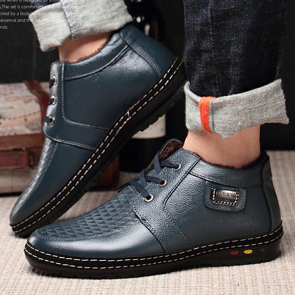 Zapatos Oxford De Alta Calidad Con Forro De Piel De Cuero Genuino De Negocios Informales Para Hombres