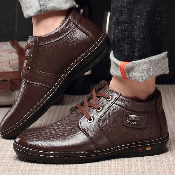 Zapatos Oxford De Alta Calidad Con Forro De Piel De Cuero Genuino De Negocios Informales Para Hombres