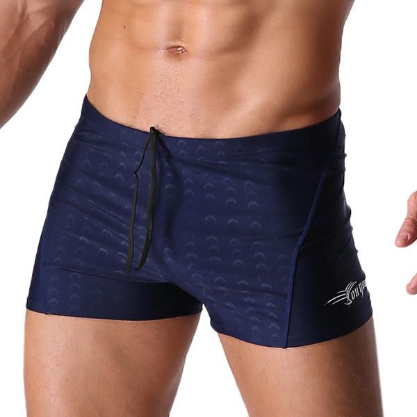 Bañadores De Secado Rápido Para Nadar En La Playa Sexy Para Hombre Pantalones Cortos De Spa Impermeables De Color Sólido