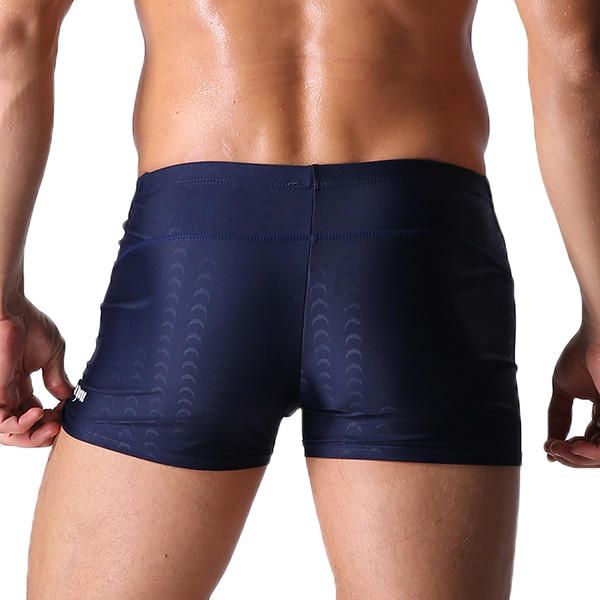 Bañadores De Secado Rápido Para Nadar En La Playa Sexy Para Hombre Pantalones Cortos De Spa Impermeables De Color Sólido