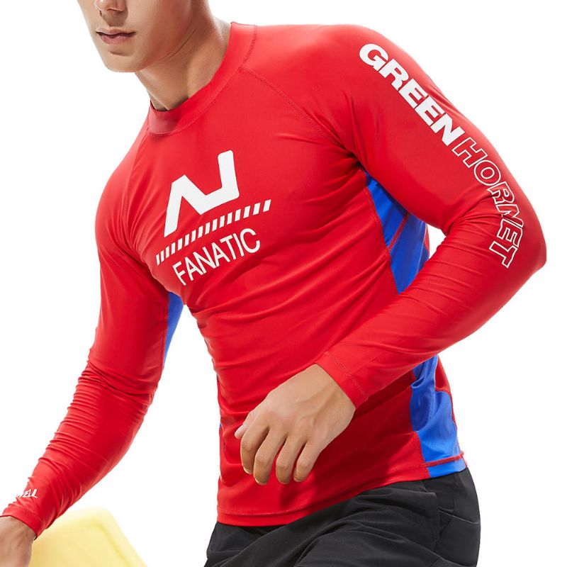 Camisa De Surf Rashguard Para Traje De Baño De Manga Larga Para Hombre