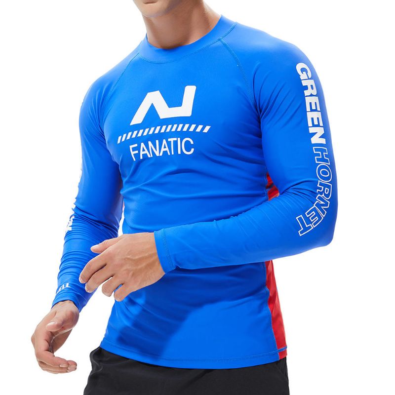 Camisa De Surf Rashguard Para Traje De Baño De Manga Larga Para Hombre