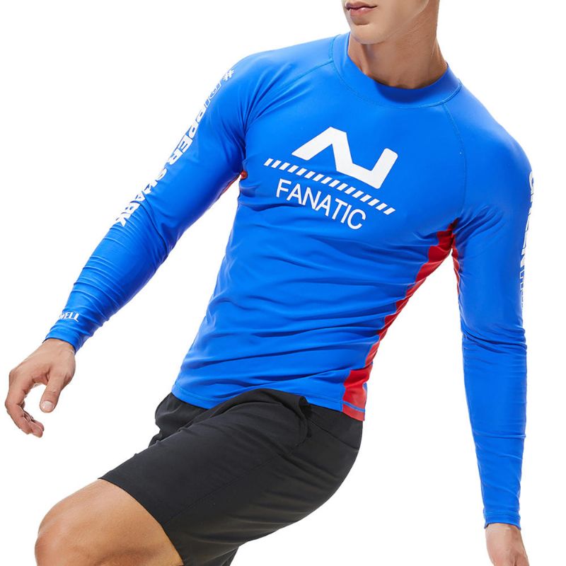 Camisa De Surf Rashguard Para Traje De Baño De Manga Larga Para Hombre