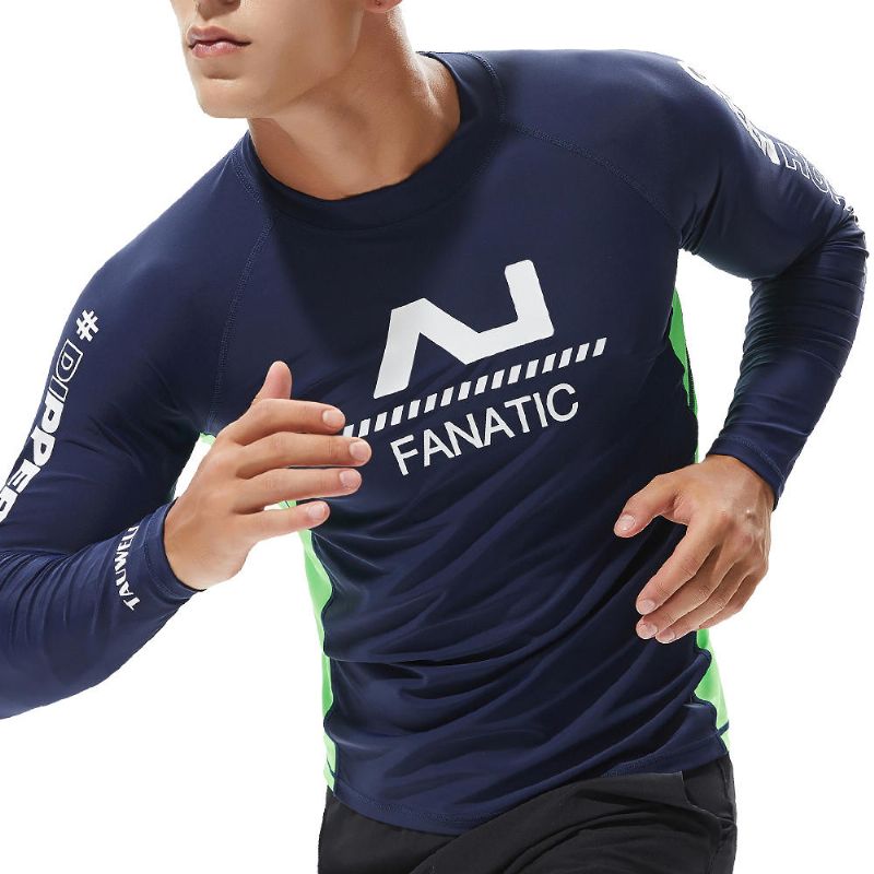 Camisa De Surf Rashguard Para Traje De Baño De Manga Larga Para Hombre