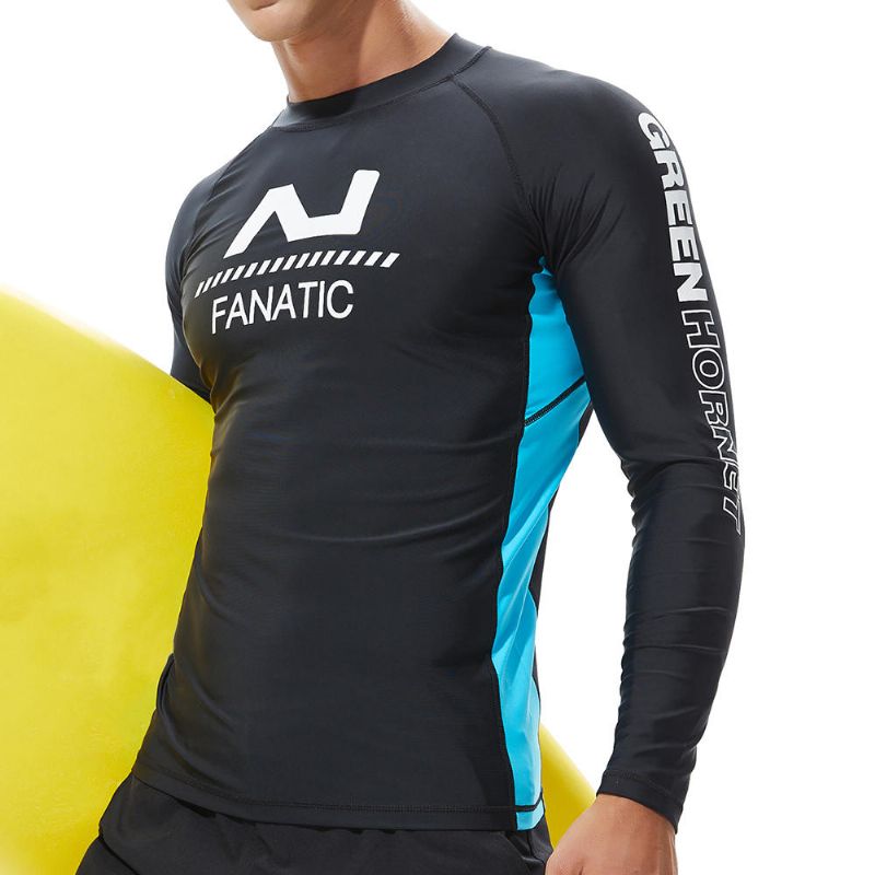 Camisa De Surf Rashguard Para Traje De Baño De Manga Larga Para Hombre