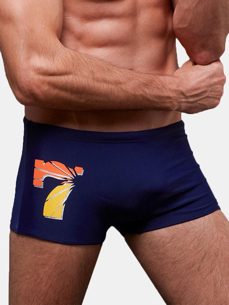 Impresión De Playa Surf Natación Boxers Trunks Traje De Baño Para Hombres