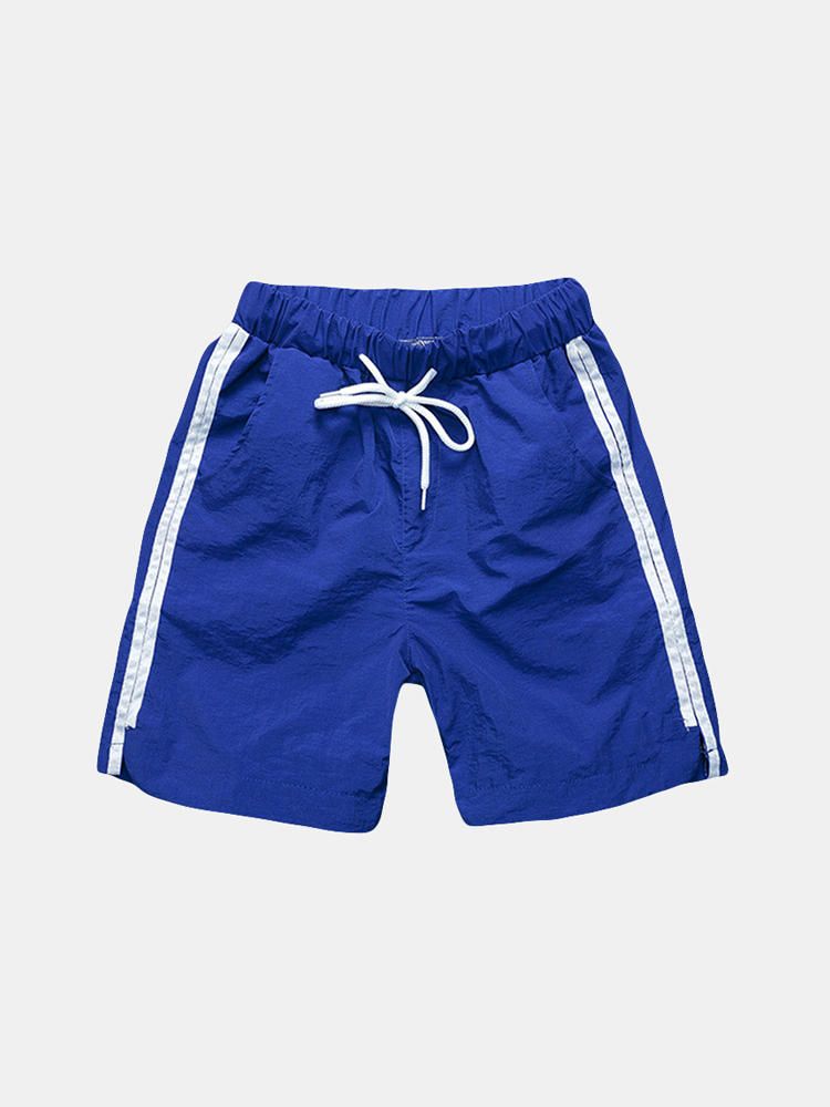 Pantalones Cortos Deportivos De Playa Con Cordón Informal Para Hombres