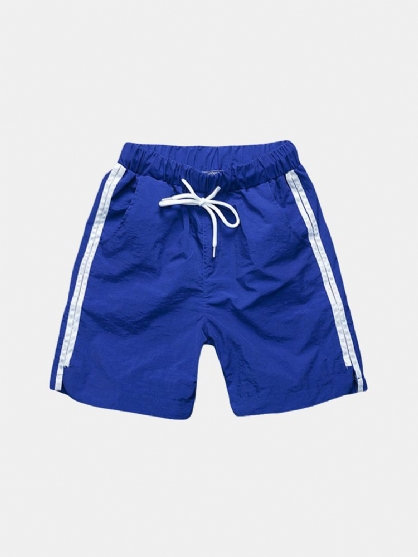 Pantalones Cortos Deportivos De Playa Con Cordón Informal Para Hombres