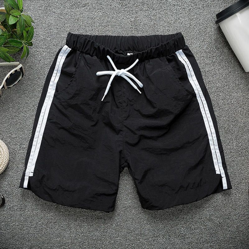 Pantalones Cortos Deportivos De Playa Con Cordón Informal Para Hombres