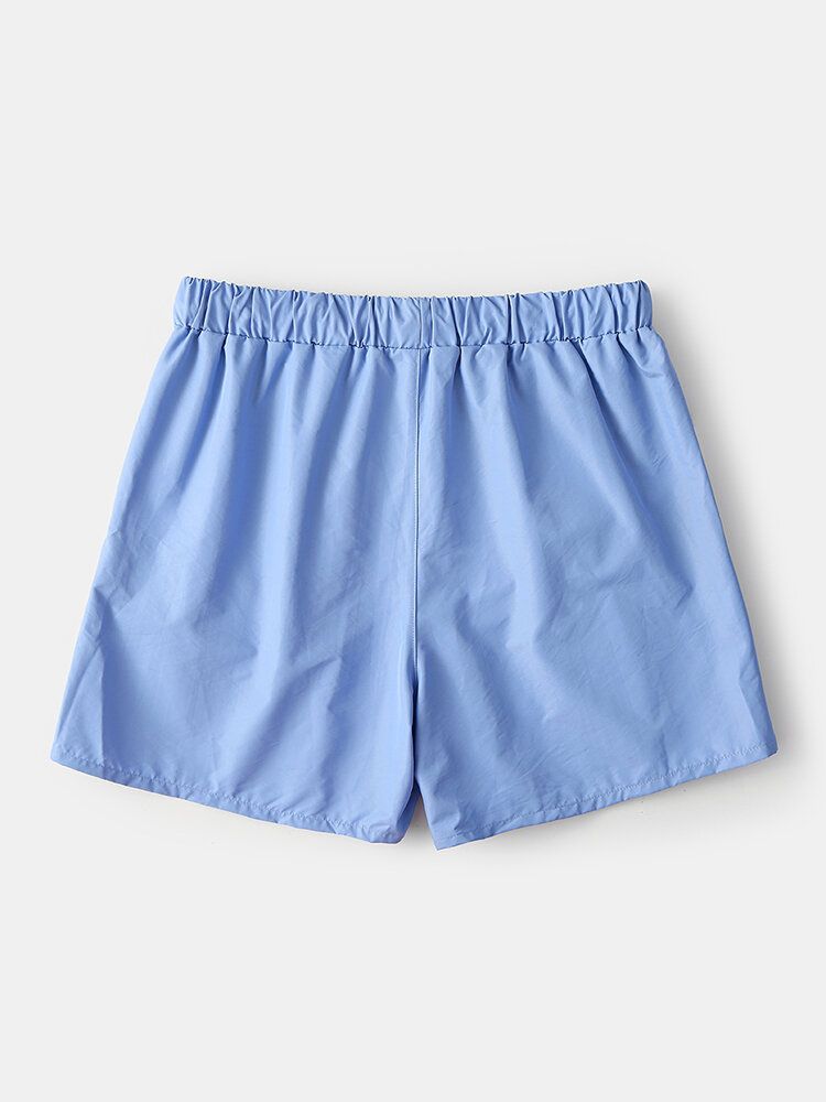 Pantalones Cortos De Playa Con Cordón De Secado Rápido Y Ligeros De Color Sólido Para Hombre Pantalones Cortos Para Correr