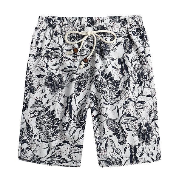 Pantalones Cortos De Playa De Ocio Con Estampado Étnico Con Estampado Floral