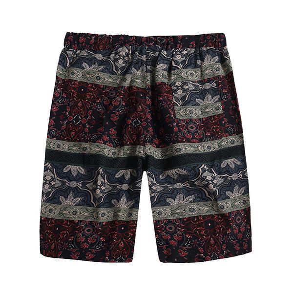 Pantalones Cortos De Playa De Ocio Con Estampado Étnico Con Estampado Floral