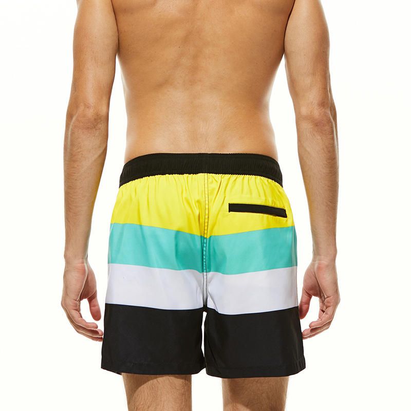 Pantalones Cortos De Playa Repelentes Al Agua Con Cordón Y Color De Hechizo Para Hombres Con Bolsillo Trasero