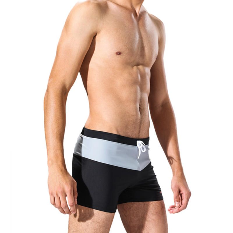 Pantalones Cortos De Playa De Retazos Con Cordón Informal Traje De Baño Bóxer Para Hombres