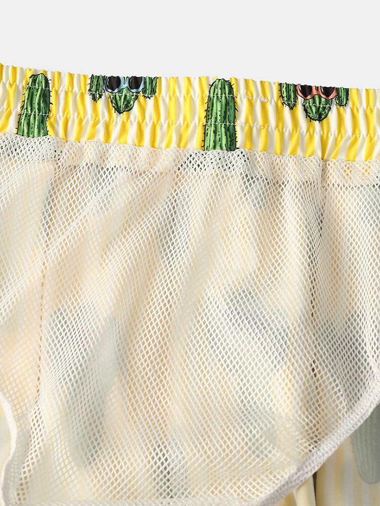 Pantalones Cortos De Playa Cortos De Secado Rápido Con Estampado Divertido Y Transpirable Para Hombre