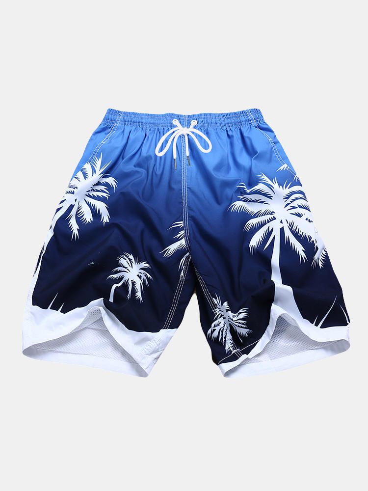 Pantalones Cortos De Playa De Secado Rápido Con Estampado Hawaiano De Verano