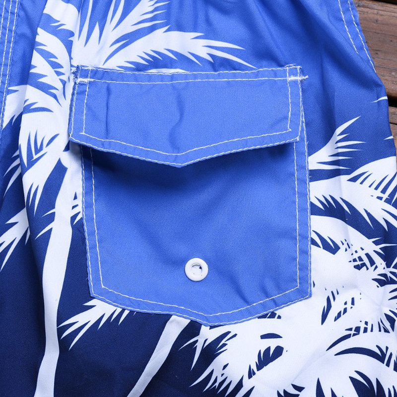 Pantalones Cortos De Playa De Secado Rápido Con Estampado Hawaiano De Verano