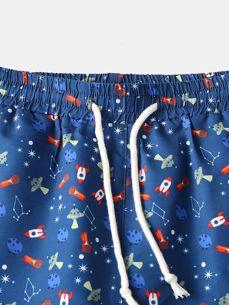 Pantalones Cortos De Playa Cortos De Secado Rápido Transpirables Con Estampado Divertido Informal Para Hombre