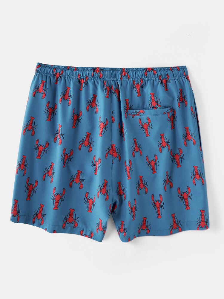 Pantalones Cortos De Playa Cortos De Secado Rápido Transpirables Con Estampado Divertido De Vacaciones Para Hombre