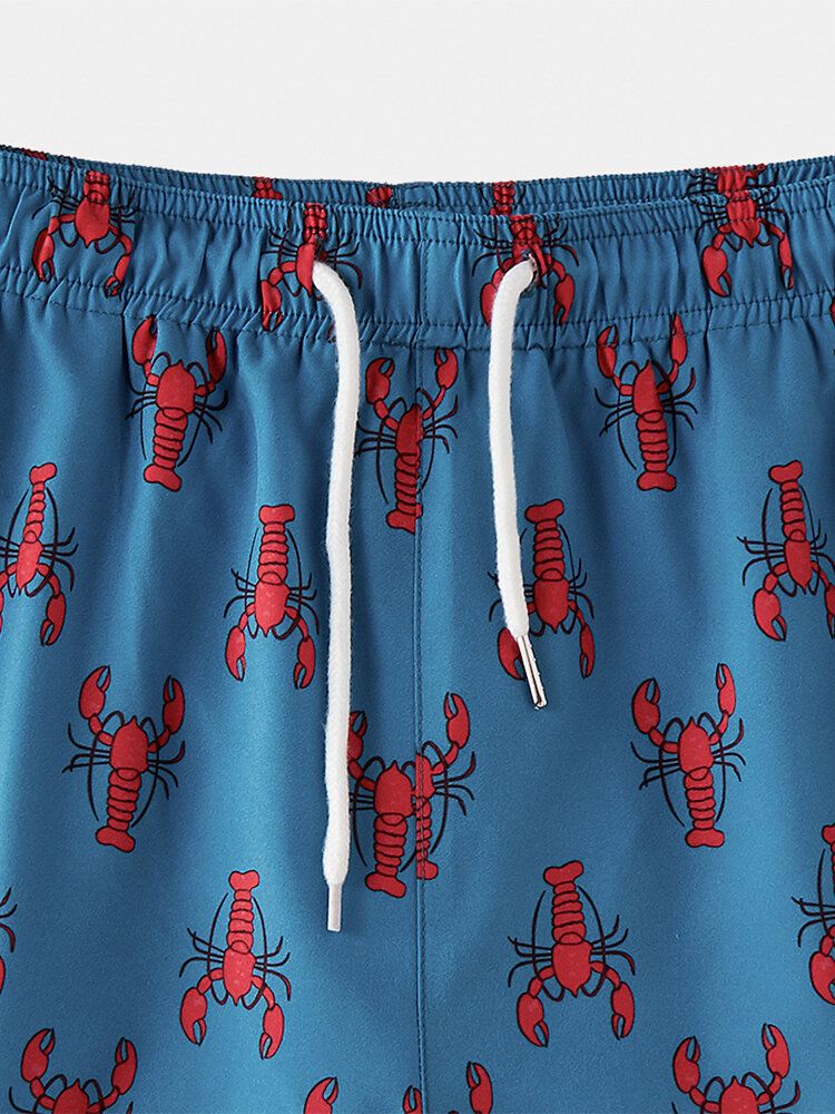 Pantalones Cortos De Playa Cortos De Secado Rápido Transpirables Con Estampado Divertido De Vacaciones Para Hombre