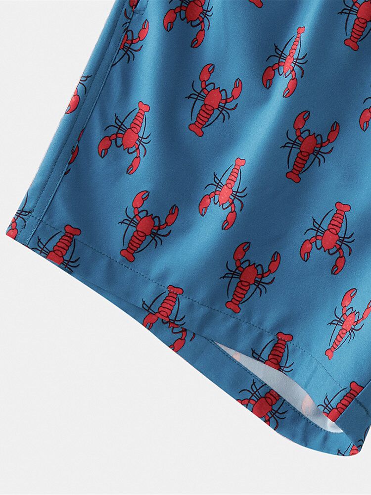 Pantalones Cortos De Playa Cortos De Secado Rápido Transpirables Con Estampado Divertido De Vacaciones Para Hombre