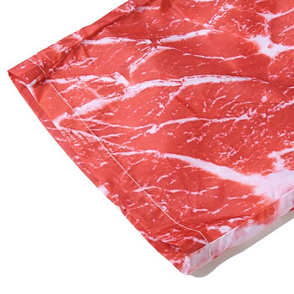 Pantalones Cortos De Playa De Vacaciones Informales De Verano Con Estampado De Carne En 3d