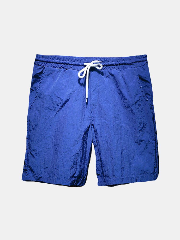 Shorts De Playa Con Cordón De Secado Rápido Informales De Verano