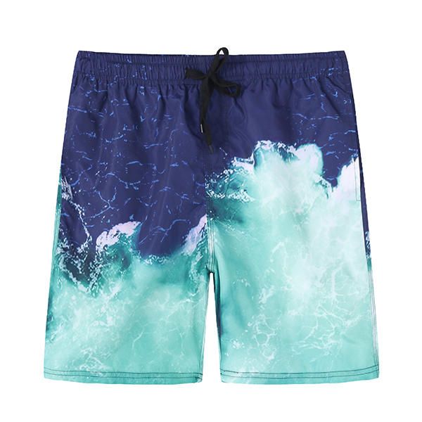 Shorts De Playa De Estilo Hawaiano De Verano De Secado Rápido Para Hombre