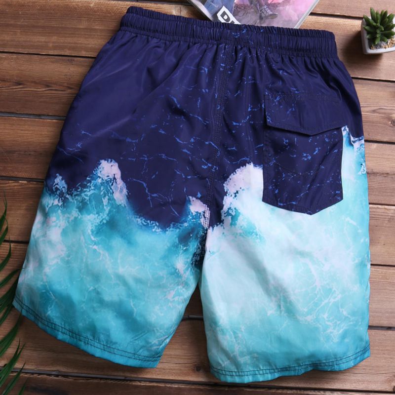 Shorts De Playa De Estilo Hawaiano De Verano De Secado Rápido Para Hombre