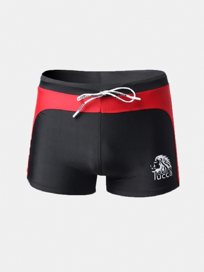 Traje De Baño De Secado Rápido Boxer De Malla Con Cordón De Playa Para Hombre