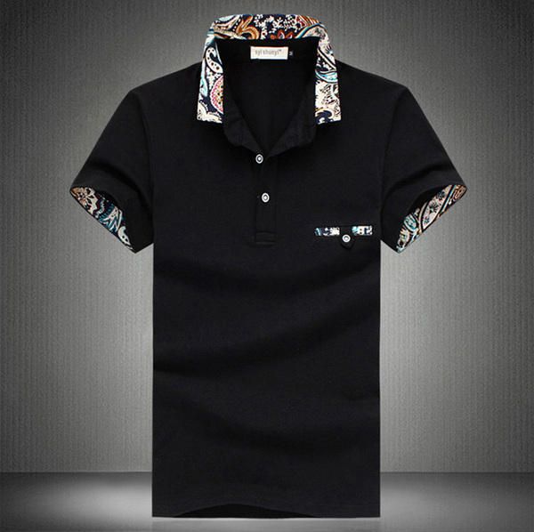 Camisa De Golf Deportiva De Algodón Informal Para Hombre Tops De Manga Corta Con Solapa De Color Sólido De Verano